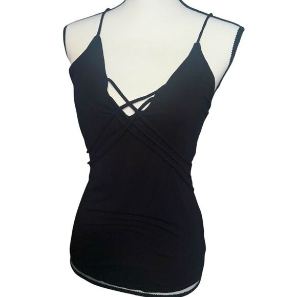 Black Strappy Tank Top - Picture 1 of 9
